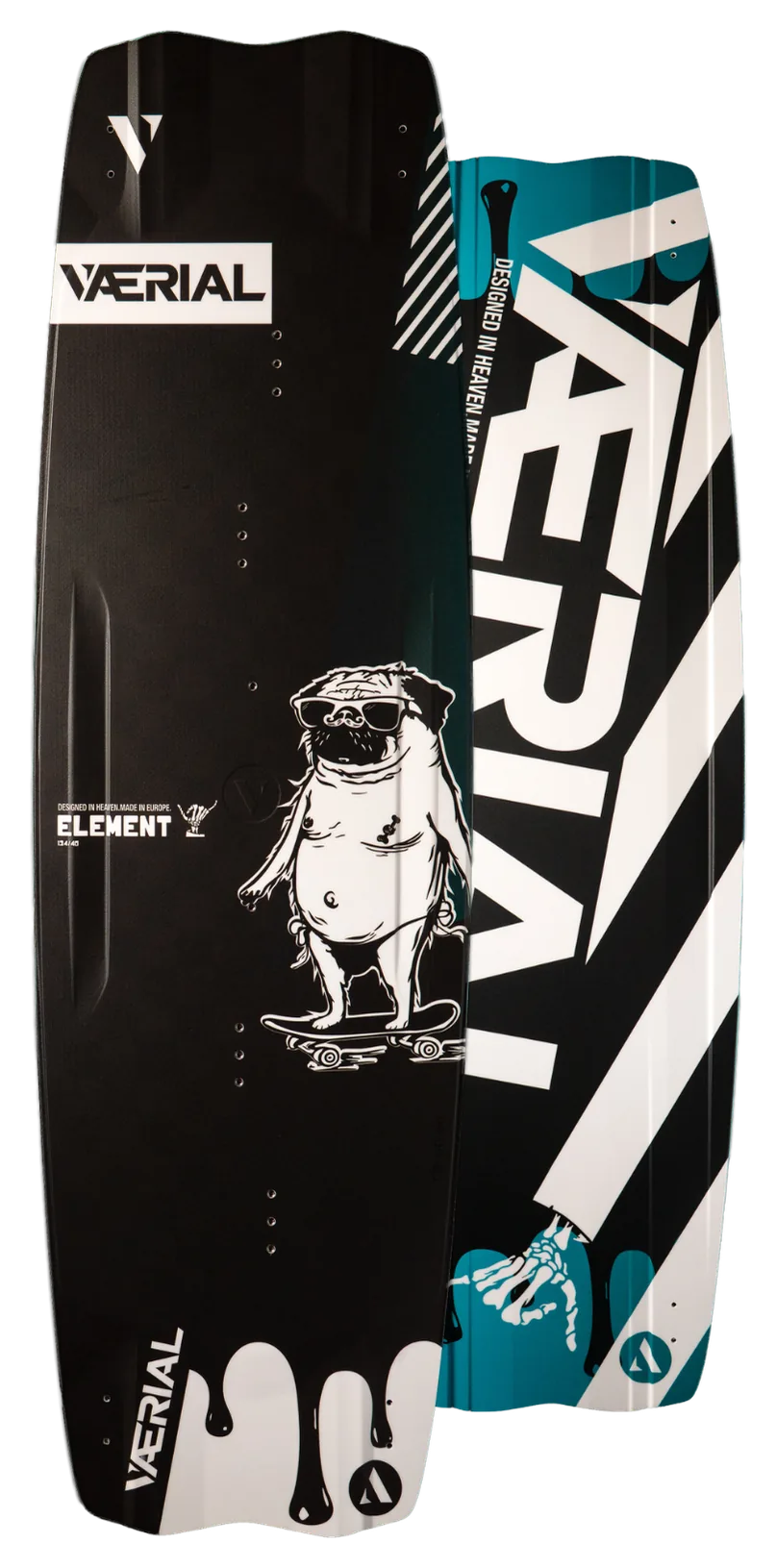 VÆRIAL ELEMENT kiteboard, top and bottom
